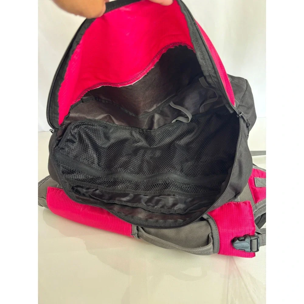 Outward Hound Dog Backpack Hiking Saddlebag Pink Black Reflective Large